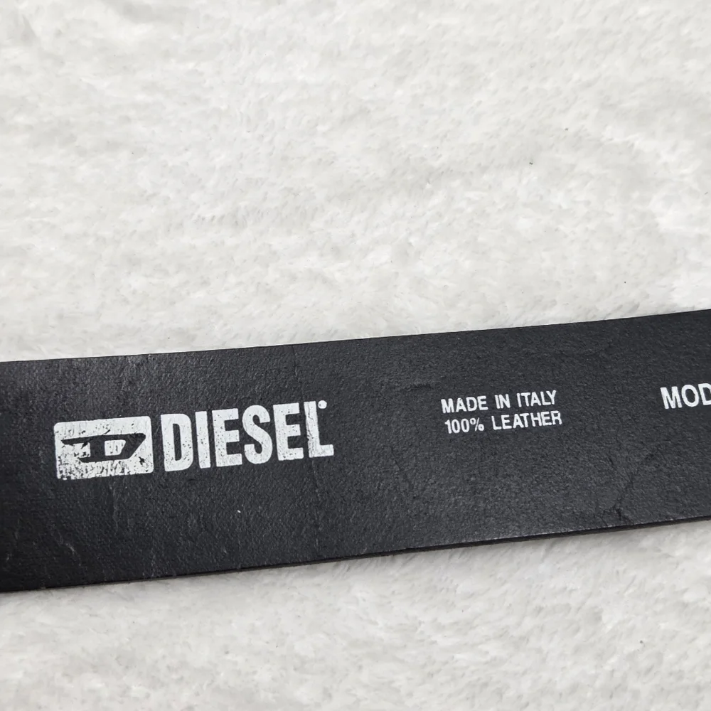 Diesel Black Vintage Black‎ Leather Belt size 39